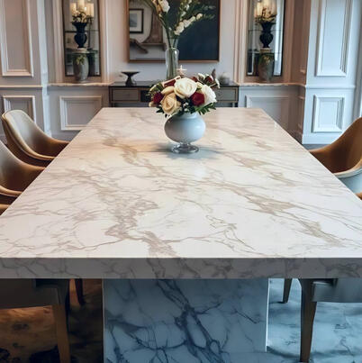 Custom Marble Dining Table Made in Ontario, Canada.